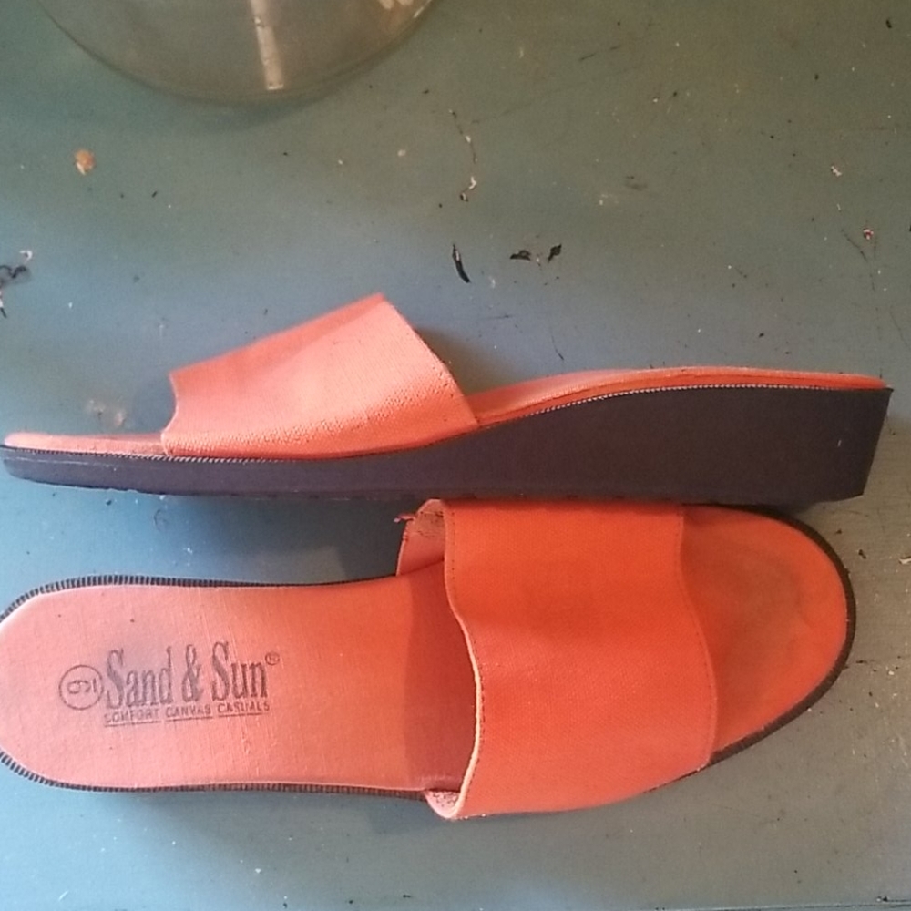 Orange sand and sun sandals